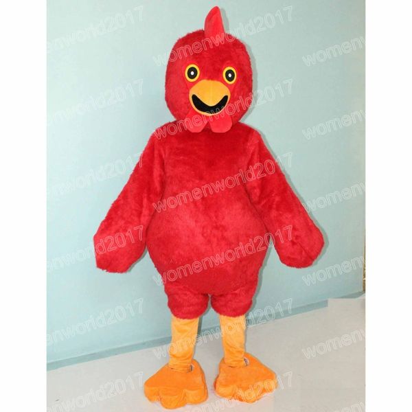 Costume de mascotte de poulet d'Halloween unisexe, personnage de dessin animé, personnage de carnaval, robe de fête de noël pour hommes et femmes