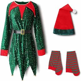 Halloween Kerst Baby Meisjes Kleding Sets Groene Geest Kleuterschool Prestaties Kleding Kostuum Hoed En Jurken Sokken 3 Stuks Set Kinderkleding