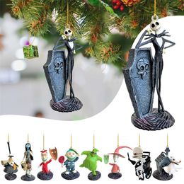 Halloween Kerstmis hangende hanger Acryl Cartoon Figuur Dubbelzijdige afdrukkende rugzak portemonnee Bag Xmas Tree Decoratie