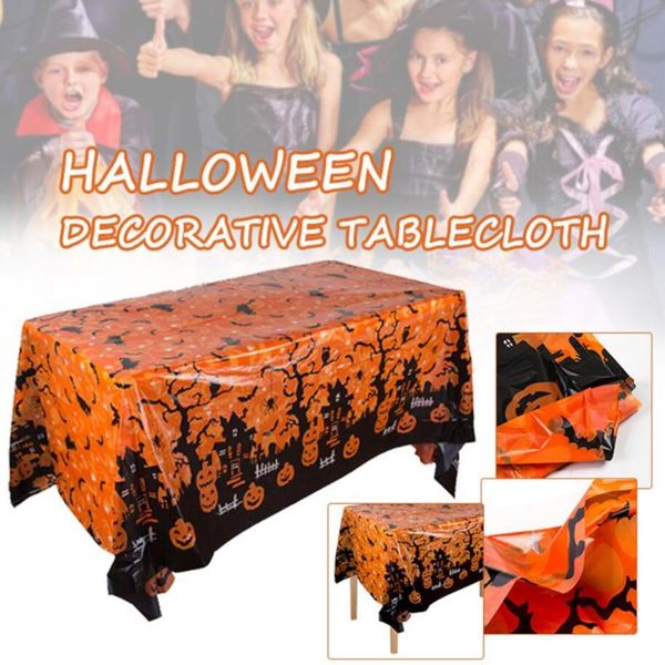 Halloween fête de noël décoration fournitures nappe en plastique jetable chauve-souris citrouille araignée noël bonhomme de neige couvertures de Table