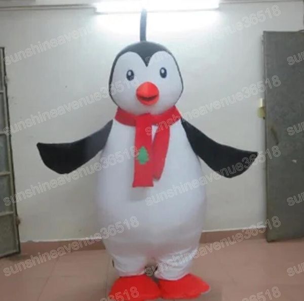 Costume de mascotte de pingouin de Noël d'Halloween Personnage de thème de dessin animé de haute qualité Carnaval Adultes Taille Fête d'anniversaire de Noël Tenue fantaisie