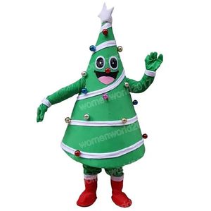 Costume de mascotte d'arbre de Noël d'Halloween Taille adulte Personnage de thème animé de dessin animé Carnaval Robe unisexe Robe de soirée de performance fantaisie de Noël