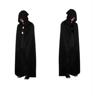Halloween Cloak Grim Reaper Death Devil Hooded Robe Cloak Zwarte Dood Kostuum Cosplay 170cm