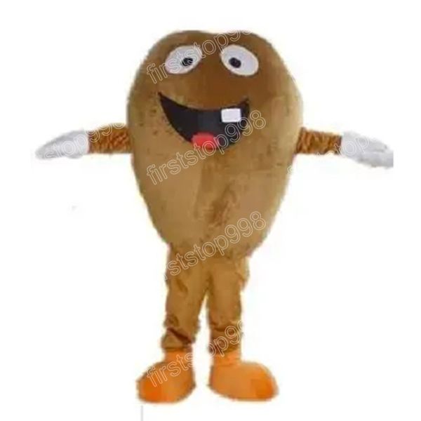 Costume de mascotte de grain de café d'Halloween, personnage de thème animé de dessin animé de haute qualité, taille adulte, fête de Noël, tenue de publicité extérieure