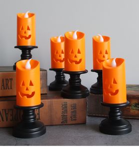 Halloween kleurrijke simulatie kaarslicht creatieve pumkin decoratie lamp huishouden sfeer decor verlichting diy accessoires