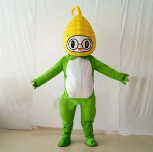 Halloween Corn Mascot Costume de qualité supérieure Le personnage de thème de légumes Carnaval Unisexe Adults tenue Robe de fête d'anniversaire de Noël