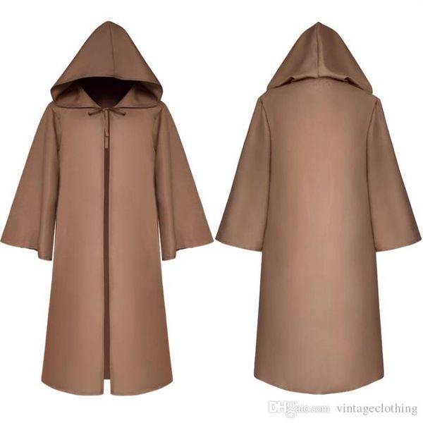 Costume de Cosplay d'halloween, Cape à capuche noire, blanche et rouge, Cape de mort effrayante pour enfants et adultes, S-2XL252P