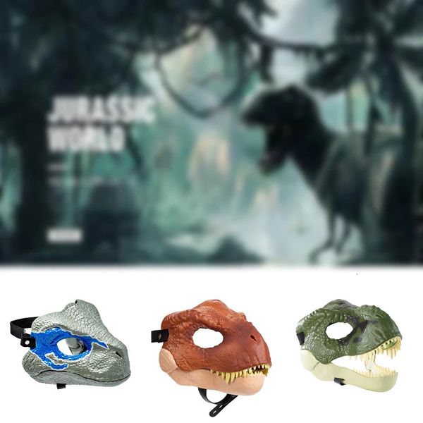 Halloween Cosplay Costumes Fear Mask Open Muck LATYS DINOSAUR MASCH SCARY DINOSAUR Headress Halloween Party 240328