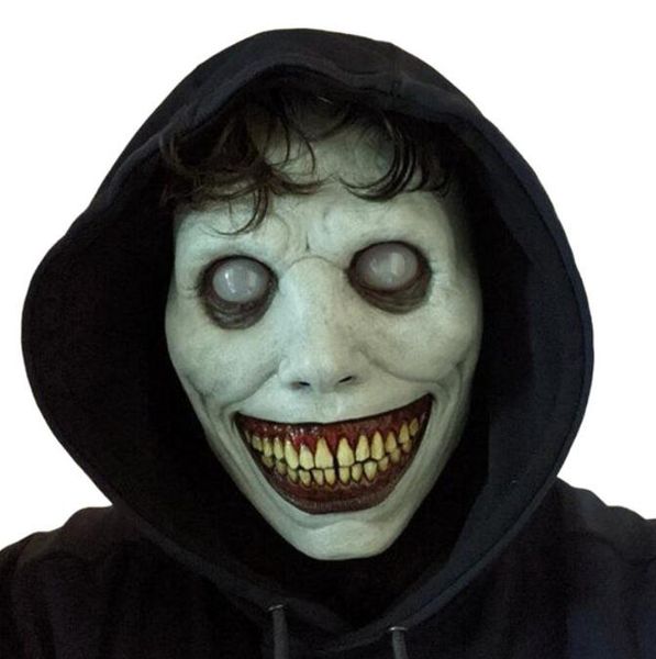 Cosplay de Halloween Máscara de exorcista Fiesta del festival Sonrisa de miedo Máscaras del diablo Silicona Hombres mujeres traje Bola Máscaras faciales de goma Sombreros Prop