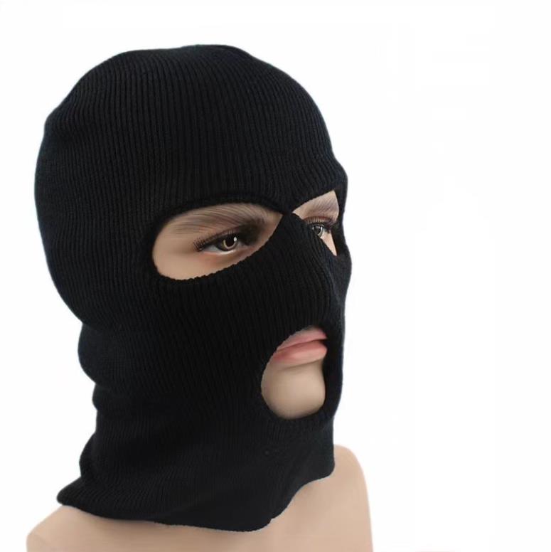 Halloween Cosplay Máscara de cara completa Tema Disfraz Pirata Ladrón Gangsters Sombrero Cubierta Invierno Punto Pasamontañas Gorra para hombres Mujeres Diseño de 3 agujeros