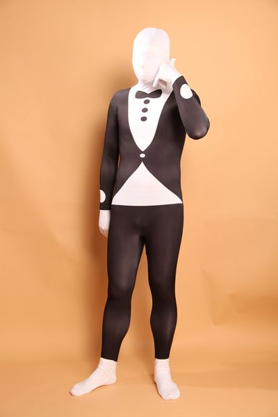 Halloween Cosplay Gentleman robe Suit Catsuit Costume Lycar Spandex Full Body Zentai Suit Costumes Club Club Party