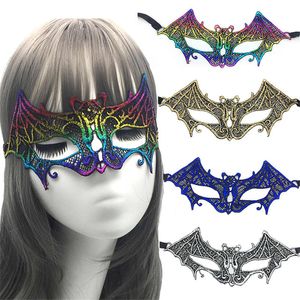 Halloween Cosplay Kant Maskerade Maskers Feest Ooglapje Dame Half gezicht Goud Blauw Feestelijke Venetiaanse kostuums Carnaval Pasen Dans Nachtclub Bruiloft Verjaardagsbal