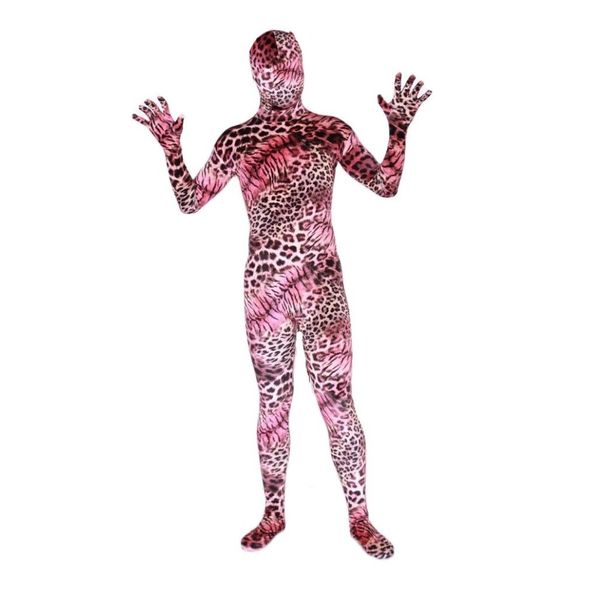 Halloween cosplay Nouvelle couleur Velours rouge tigre catsuit costume collants combinaison complète Body Zentai Costumes Fantaisie