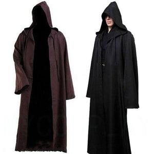 Halloween Cosplay Samurai Cloak Movie Mannen Knight Hooded Robe Fancy Cool Cosplay Kostuum Feestelijke Feestartikelen HA624