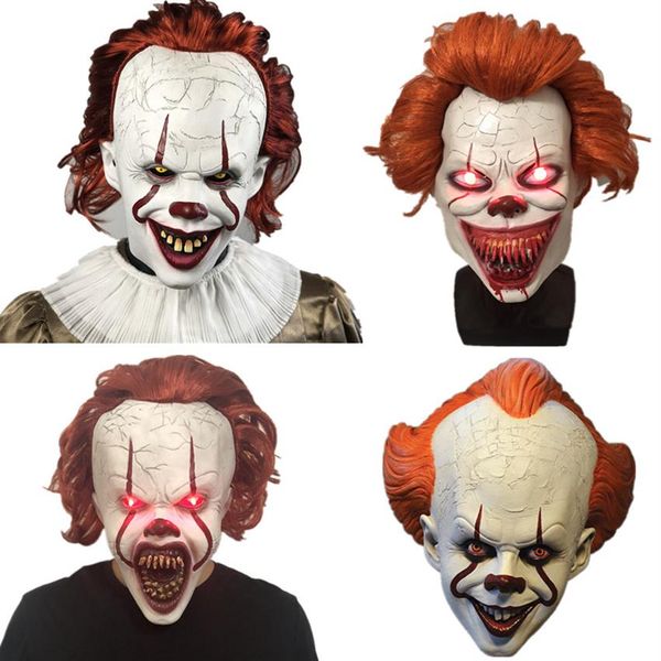 Halloween Cosplay Hechicero Payaso Máscara Látex Joker Máscaras Horror Fiesta de disfraces de Halloween Máscara facial completa Horror Fiesta de adultos Máscara D231W