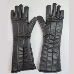 Halloween-kostuumaccessoires Cosplay Feesthandschoenen Kunstleer Handkleding Rollenspel Zwarte handschoen
