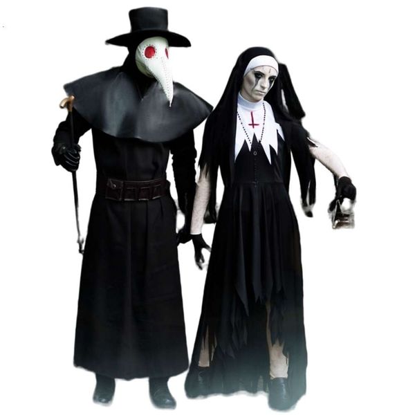 Costume d'Halloween Costume de Cosplay Costumes d'Halloween Zombie Nuns Halloween Vampire Costumes de Performance de Jeu de rôle Adultes Hommes et Femmes