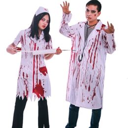 Halloween-kostuum Cosplaykostuum Recht Halloween Cosplay Bloody Terror Verpleegster Dokterkleding Heren- en damesgalakleding