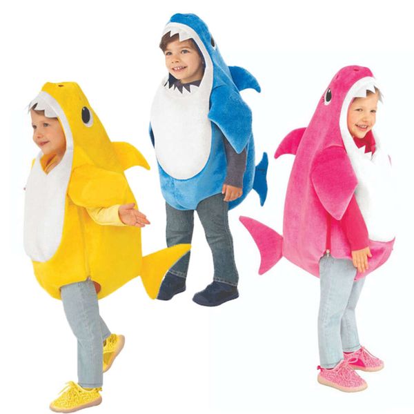 Costume d'Halloween pour enfants, requin de luxe, une pièce, vêtements fantaisie de carnaval, Cosplay, animaux en bas âge, E42A13