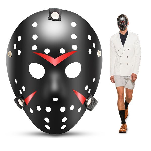 Máscara de disfraz de Halloween Máscara de Jason Mascarada Cosplay Prop Negro Suministros festivos para fiestas Máscaras