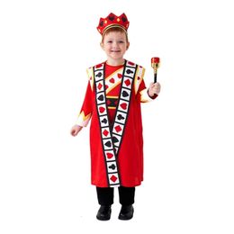 Halloween-kostuum Dames Designer Cosplay-kostuum Halloween-kostuum Poker Kingdom Red King-kostuumset Sprookjes voor kinderen Rollenspel Prestaties