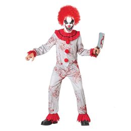 Costume d'Halloween Femmes Designer Cosplay Costume Halloween Party Film Personnages Rouge Sang Scare Clown Body Unisexe Pour Enfants