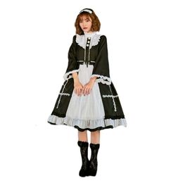 Halloween kostuum vrouwen ontwerper cosplay kostuum Halloween kostuum non meid Lolita jurk Cross gezwollen jurk Lolita kleine heks jurk