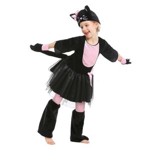 Halloween-kostuum Dames Designer Cosplay-kostuum Halloween-kostuums Dierenrolkostuums Cosplay Zwart Roze Kat Boog Prestatiekostuums voor kinderen