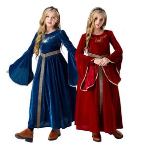 Halloweenkostuum Dames Designer Cosplaykostuum Halloweenkostuums Hofdansen Trompetmouwen Cosplay Prestatiekostuums voor kinderen Middeleeuwse kostuums