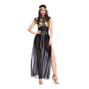 Halloween kostuum dames ontwerper cosplay kostuum kleurenbalk toneelvoorstelling kostuum Halloween Egyptische godin toneelkostuum oude Egyptische mythe Cos kostuum