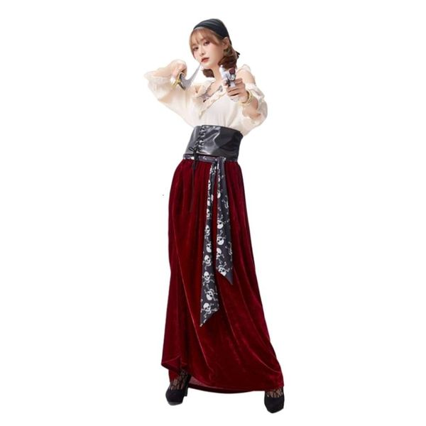 Costume d'Halloween Femmes Designer Cosplay Costume Adulte Cosplay Jouer Costume Halloween Aire de Jeux Jouer Femme Pirate Costume Costume