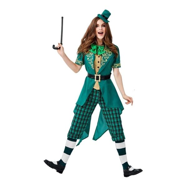 Costume d'Halloween Femmes Designer Cosplay Costume Halloween Carnaval Irlandais Gobelin Habiller St. Patrick Carnaval Costumes Costumes de Scène