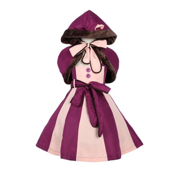 Costume d'Halloween pour femme - Costume de cosplay de créateur - Costume de somnambulisme - Costume de cosplay pour fille violette - Costume de fête de chat souriant - Costume d'Halloween