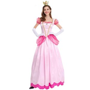 Costumes d'Halloween Costumes de Cosplay Costume d'Halloween Robe de Princesse Adulte Fête Rose Performance de Princesse Rose Costumes de Groupe Spirituel d'Halloween