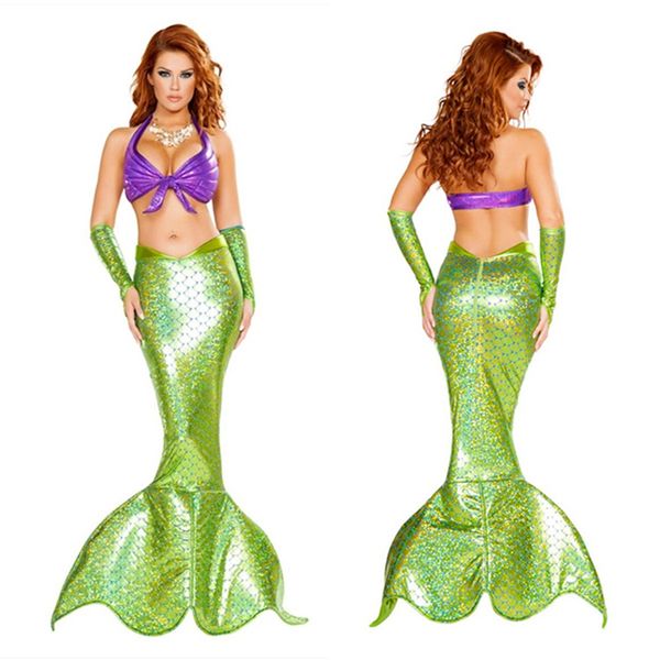 costumes d'Halloween pour adultes Halloween nouvelle robe de princesse sirène costume de cosplay robe ariel robes romantiques mascarade robe de soirée fantaisie