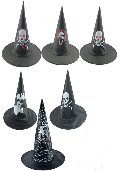 Halloween Costumes Chapeau Halloween Party Props décoration Cool Wizard Hats SIPDER Skull Ghost Modèles pour choisir7909953