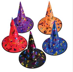 Halloween-kostuums Hat Party Cosplay Props Cool Heksen Wizard Pompoen Hoeden Kinderen Volwassen Fancy Heksen Caps Black Devil Hood Mask