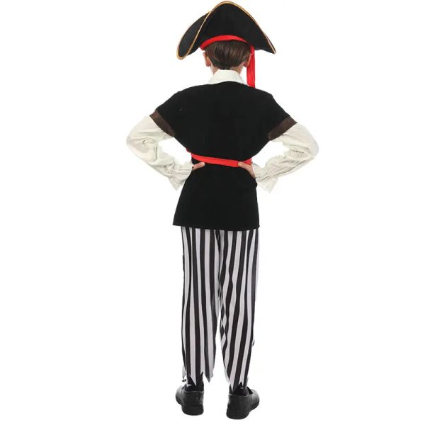 Disfraz de Halloween Disfraz de niños Piratas Capitán Jack Jack Juego de cosplay para Navidad Año Nuevo Purim Pirate Ropa
