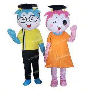 Halloween paar herten mascotte kostuum carnaval unisex volwassenen outfit volwassenen grootte xmas verjaardagsfeestje buiten aankleden kostuum rekwisieten