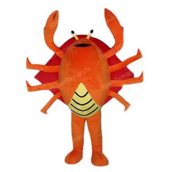 Halloween Crab Mascotte Costume Top Qualité Cartoon Caractères Tenues de personnage Adultes Taille de Noël Carnaval fête d'anniversaire Outfit d'extérieur