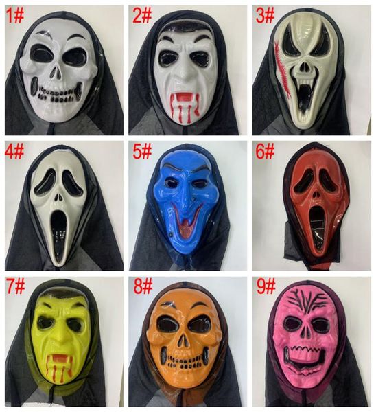 Halloween Crack Skull Mask Halloween Skeleton Horror Mask Party Masquerade Colorful Masks Adult Full Face Retro Party Masks BH39745365211