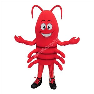 Costume de mascotte d'écrevisse d'Halloween de haute qualité personnaliser le personnage de thème d'anime de dent en peluche de dessin animé taille adulte robe de fantaisie de carnaval de Noël