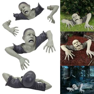 Halloween Kruipende Zombie Horror Props Outdoor Tuin Standbeeld Kerkhof Decor Pop