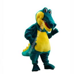 Halloween Crocodile Alligator Mascot Costume Costume Cartoon Thème de dessin de haute qualité Carnaval Adults Size Christmas Birthday Party Fancy tenue pour hommes femmes