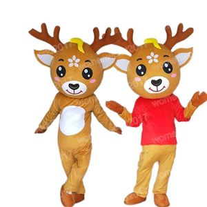 Halloween mignon cerf mascotte Costume Simulation dessin animé personnage tenues Costume adultes tenue noël carnaval déguisement pour hommes femmes