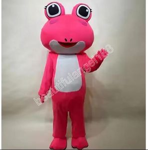 Costume de mascotte de grenouille mignonne d'Halloween de haute qualité personnaliser le personnage de thème d'anime de dessin animé en peluche taille adulte robe de fantaisie de carnaval de Noël