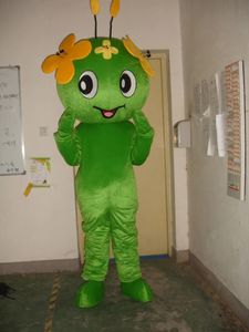 Costume de mascotte de poupée verte d'Halloween, personnage de thème de qualité supérieure, tenue de carnaval unisexe pour adultes, robe de fête d'anniversaire de noël