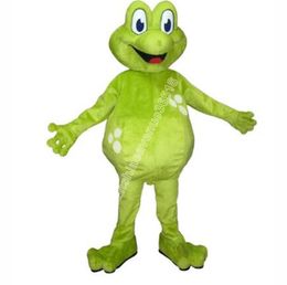 Halloween Costume de mascotte de grenouille verte mignonne Halloween personnage du thème de la bande dessinée de haute qualité carnaval adultes taille de Noël d'anniversaire de Noël tenue de fantaisie pour hommes femmes