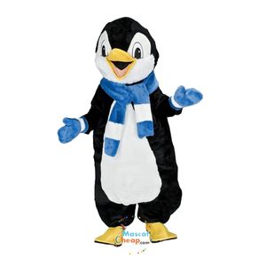 Halloween Leuke Gelukkige Pinguïn Mascottekostuums Kerst Fancy Feestjurk Karakter Outfit Pak Volwassenen Grootte Carnaval Pasen Reclame Thema Kleding