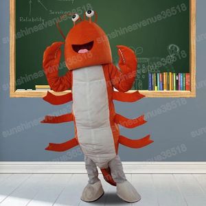 Halloween Mignon Lobster Mascot Costume Cartoon Characon Toping Fits Festival Festival Fancy Dishy Christmas Adults Taille Party Robe